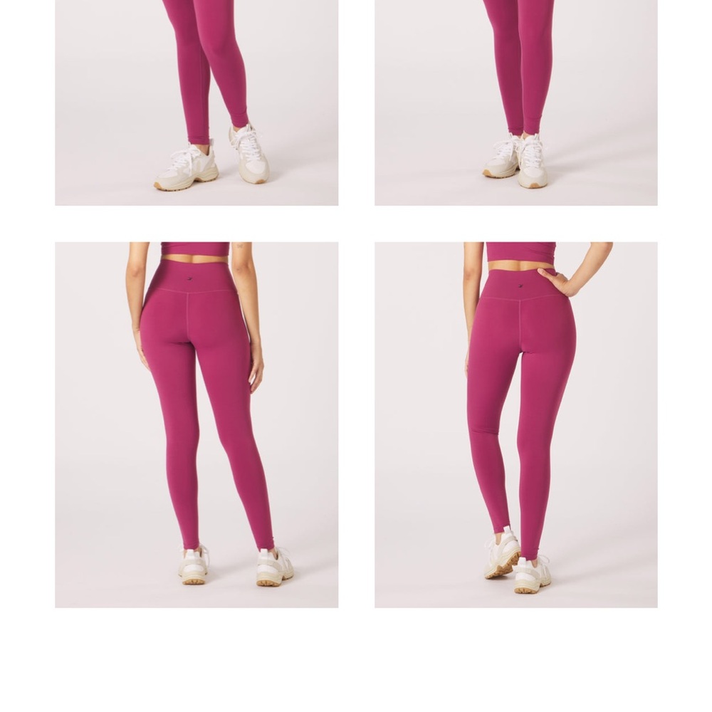 Women’s small red ribbed Glyder leggings - Picture 8 of 8